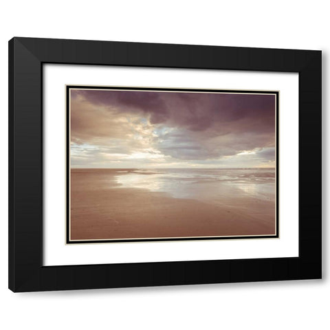 Tranquil beach Black Modern Wood Framed Art Print with Double Matting by Frank, Assaf