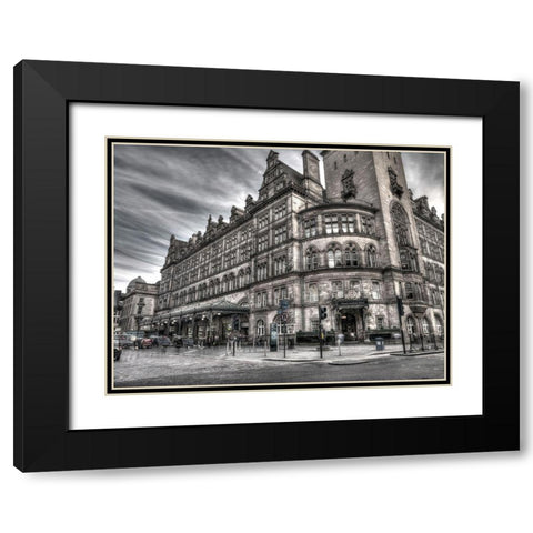 Grand Central Hotel ,Glasgow Black Modern Wood Framed Art Print with Double Matting by Frank, Assaf