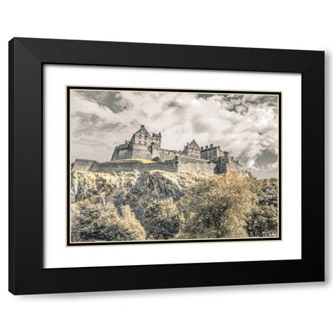 Edinburgh Castle, FTBR-1863 Black Modern Wood Framed Art Print with Double Matting by Frank, Assaf