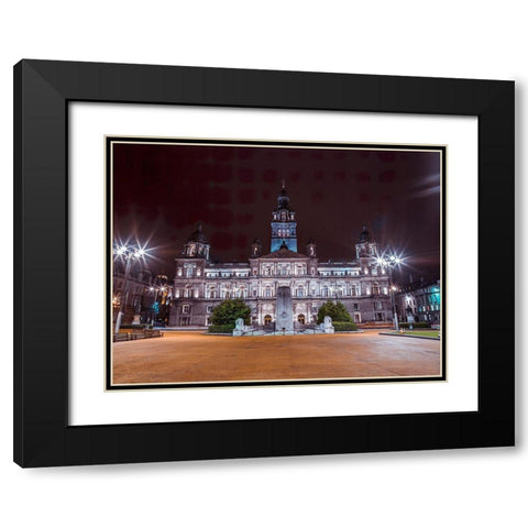 The Cenotaph War Memorial In Front Of The City Chambers In George Square-Glasgow Black Modern Wood Framed Art Print with Double Matting by Frank, Assaf