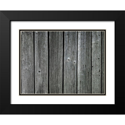 Wooden Slats Black Modern Wood Framed Art Print with Double Matting by Frank, Assaf