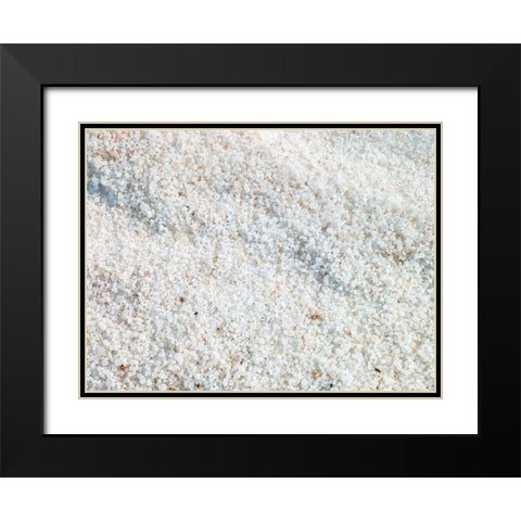 Salt granules at dead seashore Black Modern Wood Framed Art Print with Double Matting by Frank, Assaf