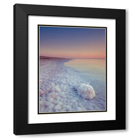 Dead sea shore at dusk, Israel Black Modern Wood Framed Art Print with Double Matting by Frank, Assaf