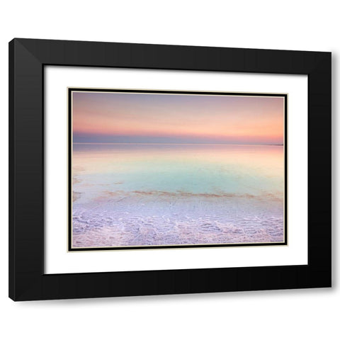 Dead sea shore at dusk-Israel Black Modern Wood Framed Art Print with Double Matting by Frank, Assaf