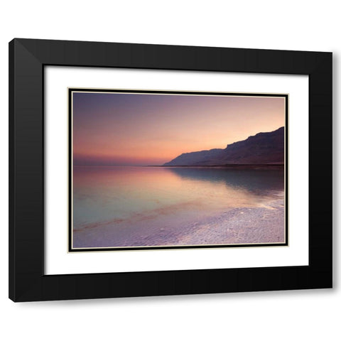 Dead sea shore at dusk, Israel Black Modern Wood Framed Art Print with Double Matting by Frank, Assaf