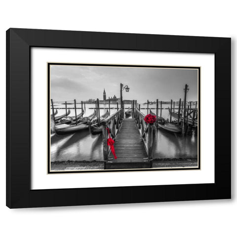 Umbrella in Doges Palace archway, Venice, Italy Black Modern Wood Framed Art Print with Double Matting by Frank, Assaf