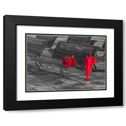 Multi-Coloured houses next to a canal, Burano, Italy Black Modern Wood Framed Art Print with Double Matting by Frank, Assaf