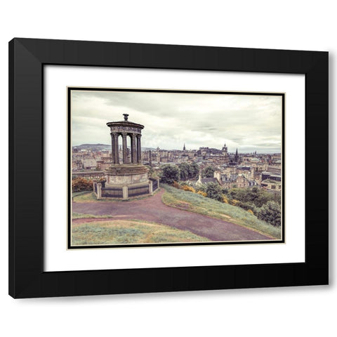 Edinburgh from Calton Hill-Scoatland Black Modern Wood Framed Art Print with Double Matting by Frank, Assaf