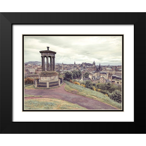 Edinburgh from Calton Hill-Scoatland Black Modern Wood Framed Art Print with Double Matting by Frank, Assaf