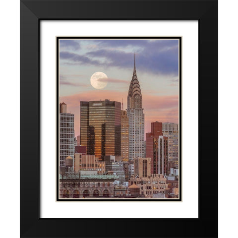 Chrysler Building in New York city Black Modern Wood Framed Art Print with Double Matting by Frank, Assaf