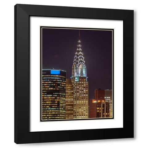 Chrysler Building in New York city Black Modern Wood Framed Art Print with Double Matting by Frank, Assaf