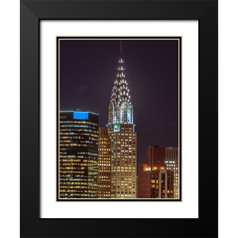 Chrysler Building in New York city Black Modern Wood Framed Art Print with Double Matting by Frank, Assaf