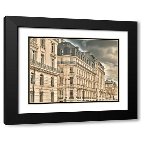 Building in Paris, France Black Modern Wood Framed Art Print with Double Matting by Frank, Assaf