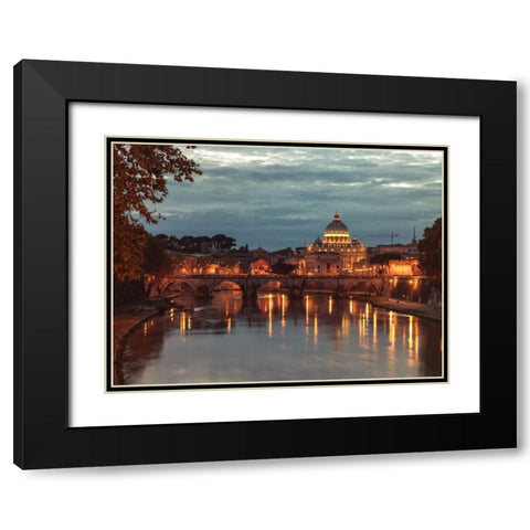 View of Basilica di San Pietro in Vatican, Rome, Italy Black Modern Wood Framed Art Print with Double Matting by Frank, Assaf