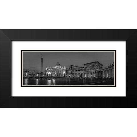 St. Peters Square at the Vatican City, Rome, Italy Black Modern Wood Framed Art Print with Double Matting by Frank, Assaf