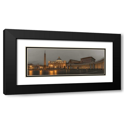 St. Peters Square at the Vatican City, Rome, Italy Black Modern Wood Framed Art Print with Double Matting by Frank, Assaf