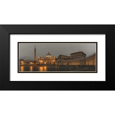 St. Peters Square at the Vatican City, Rome, Italy Black Modern Wood Framed Art Print with Double Matting by Frank, Assaf