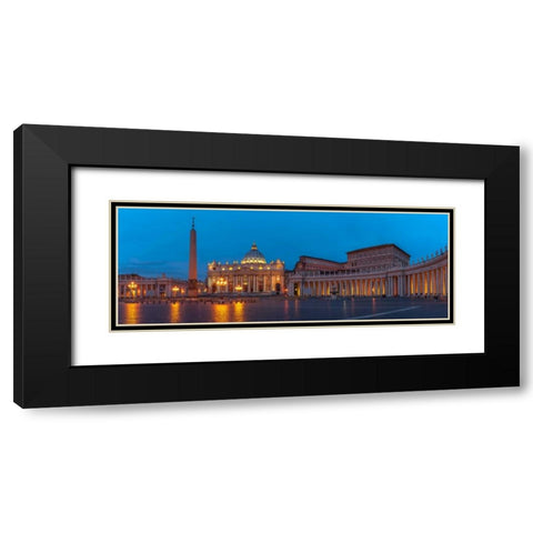 St. Peters Square at the Vatican City, Rome, Italy Black Modern Wood Framed Art Print with Double Matting by Frank, Assaf