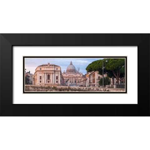 St. Peters Basilica, Rome, Italy Black Modern Wood Framed Art Print with Double Matting by Frank, Assaf