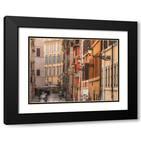 Old buildings in city of Rome, Italy Black Modern Wood Framed Art Print with Double Matting by Frank, Assaf