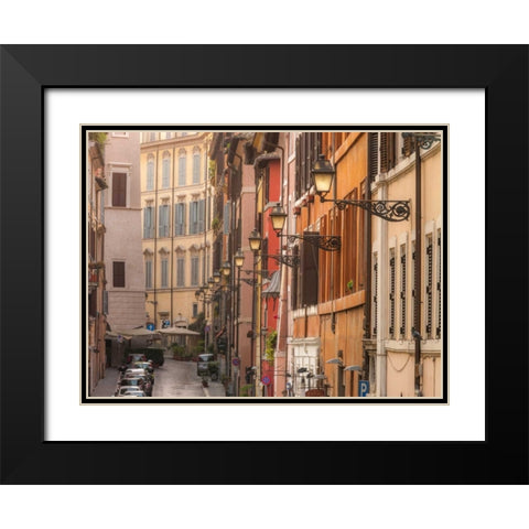 Old buildings in city of Rome, Italy Black Modern Wood Framed Art Print with Double Matting by Frank, Assaf