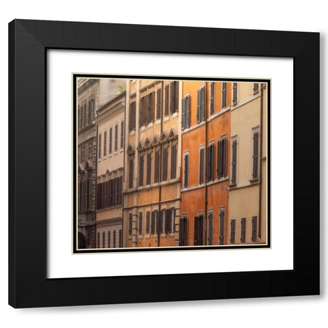 Old buildings in city of Rome, Italy Black Modern Wood Framed Art Print with Double Matting by Frank, Assaf