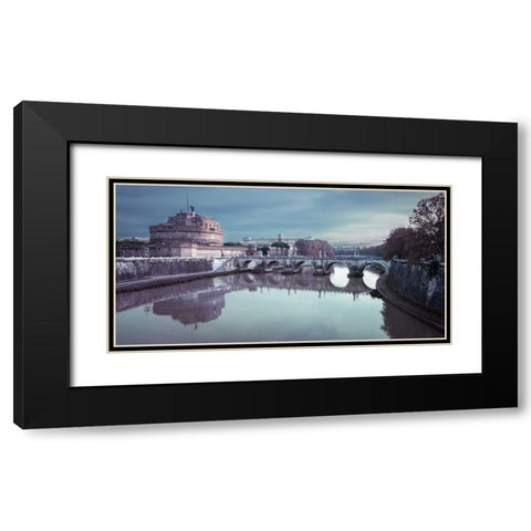 Castle St Angelo, Rome, Italy Black Modern Wood Framed Art Print with Double Matting by Frank, Assaf