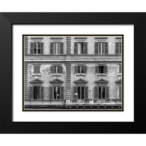 Old buildings in city of Rome, Italy Black Modern Wood Framed Art Print with Double Matting by Frank, Assaf