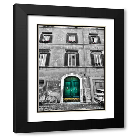 Old building in city of Rome, Italy Black Modern Wood Framed Art Print with Double Matting by Frank, Assaf
