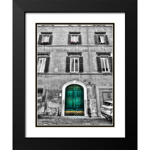 Old building in city of Rome, Italy Black Modern Wood Framed Art Print with Double Matting by Frank, Assaf