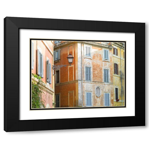 Old buildings in city of Rome, Italy Black Modern Wood Framed Art Print with Double Matting by Frank, Assaf
