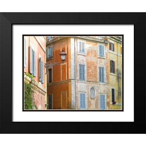 Old buildings in city of Rome, Italy Black Modern Wood Framed Art Print with Double Matting by Frank, Assaf