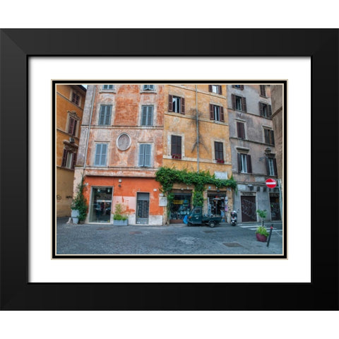Old buildings in city of Rome, Italy Black Modern Wood Framed Art Print with Double Matting by Frank, Assaf
