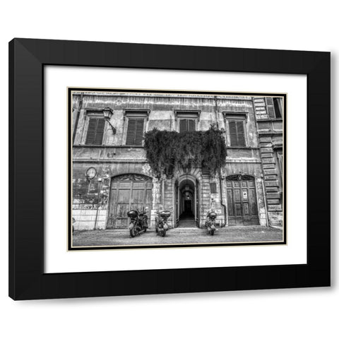 Old building in city of Rome, Italy Black Modern Wood Framed Art Print with Double Matting by Frank, Assaf
