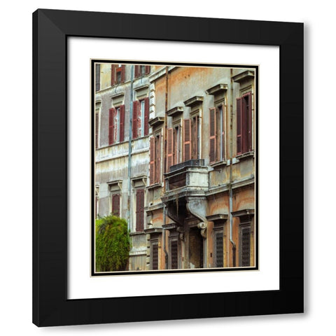 Old building in city of Rome, Italy Black Modern Wood Framed Art Print with Double Matting by Frank, Assaf