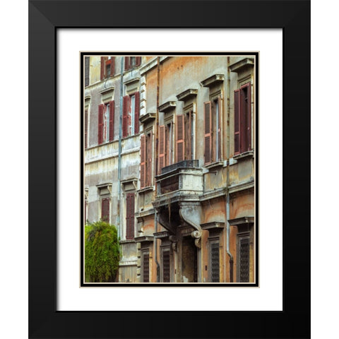 Old building in city of Rome, Italy Black Modern Wood Framed Art Print with Double Matting by Frank, Assaf