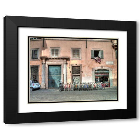 Old building in city of Rome, Italy Black Modern Wood Framed Art Print with Double Matting by Frank, Assaf