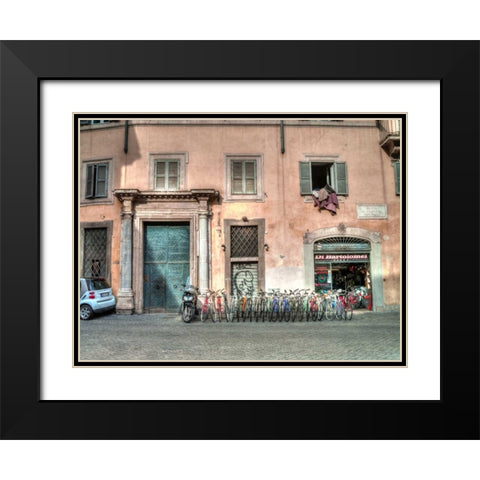 Old building in city of Rome, Italy Black Modern Wood Framed Art Print with Double Matting by Frank, Assaf