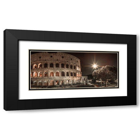 Famous Colosseum in Rome, Italy Black Modern Wood Framed Art Print with Double Matting by Frank, Assaf