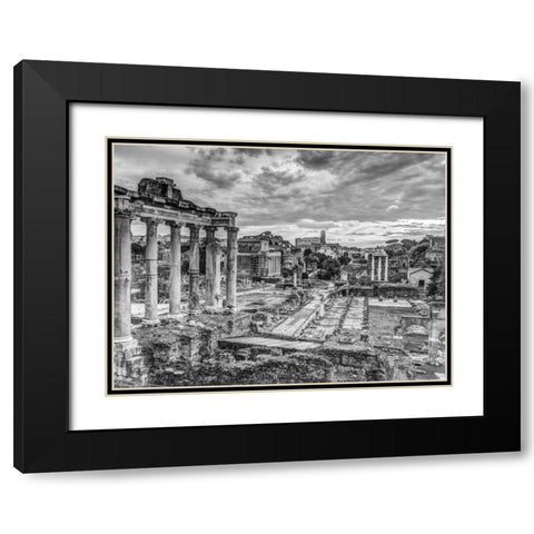 Ruins of the Roman Forum, Rome, Italy Black Modern Wood Framed Art Print with Double Matting by Frank, Assaf
