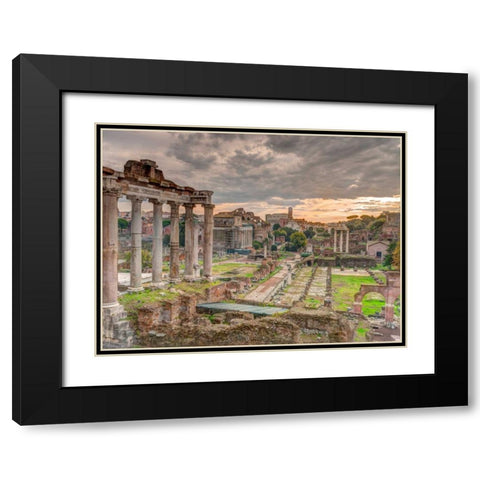 Ruins of the Roman Forum, Rome, Italy Black Modern Wood Framed Art Print with Double Matting by Frank, Assaf