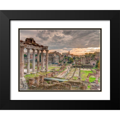 Ruins of the Roman Forum, Rome, Italy Black Modern Wood Framed Art Print with Double Matting by Frank, Assaf
