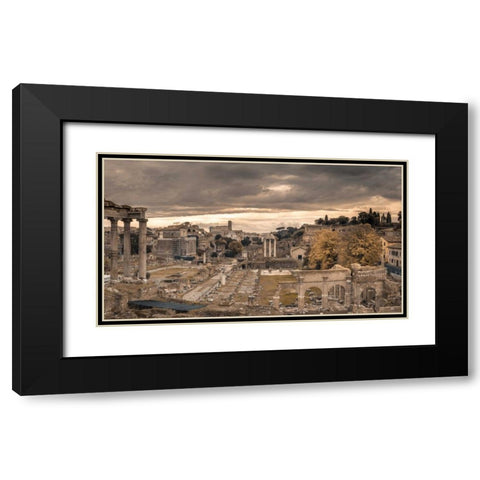 Ruins of the Roman Forum, Rome, Italy Black Modern Wood Framed Art Print with Double Matting by Frank, Assaf