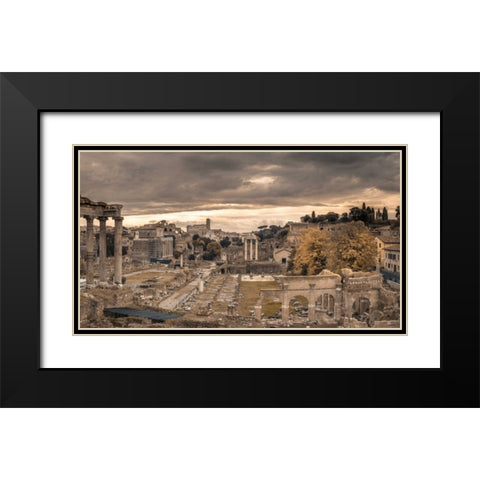 Ruins of the Roman Forum, Rome, Italy Black Modern Wood Framed Art Print with Double Matting by Frank, Assaf