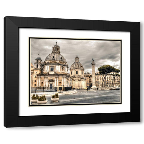 Santa Maria di Loreto church, Rome, Italy Black Modern Wood Framed Art Print with Double Matting by Frank, Assaf