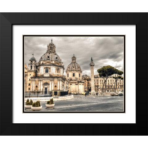 Santa Maria di Loreto church, Rome, Italy Black Modern Wood Framed Art Print with Double Matting by Frank, Assaf