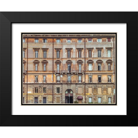 Old rustic building in Rome, Italy Black Modern Wood Framed Art Print with Double Matting by Frank, Assaf