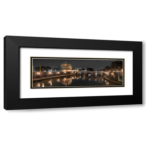 Castle St Angelo, Rome, Italy Black Modern Wood Framed Art Print with Double Matting by Frank, Assaf