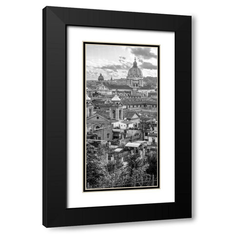 Vatican city with St. Peters Basilica, Rome, Italy Black Modern Wood Framed Art Print with Double Matting by Frank, Assaf