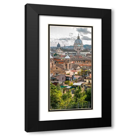 Vatican city with St. Peters Basilica, Rome, Italy Black Modern Wood Framed Art Print with Double Matting by Frank, Assaf